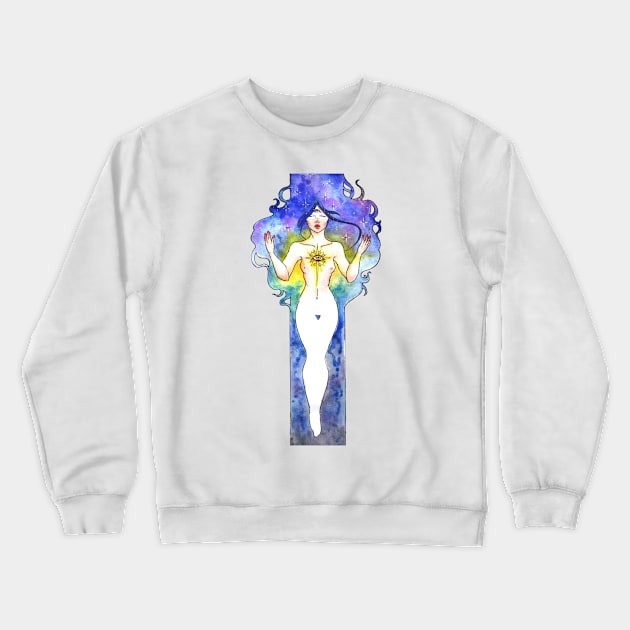 The Night Has Thousand Eyes Crewneck Sweatshirt by Nenril